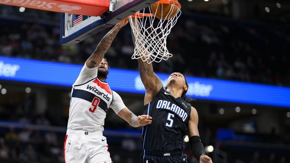 Image for story: Bub Carrington scores career-high, but Wizards fall to Orlando 109-97