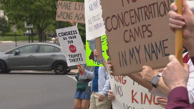 Protesters have again come together, this time with Vice President JD Vance and the treatment of Kilmar Abrego Garcia as their focus. (7News)