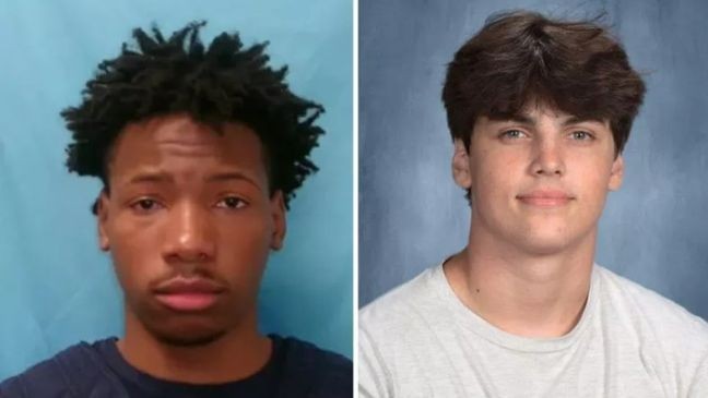 Left: Karmelo Anthony. Right: Austin Metcalf. (PHOTOS: Frisco Police Department and CNN Newssource)