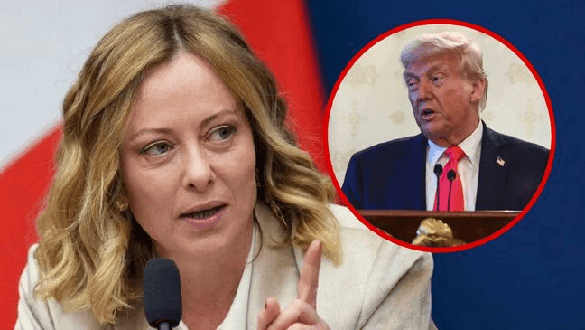Trump & Italian PM image