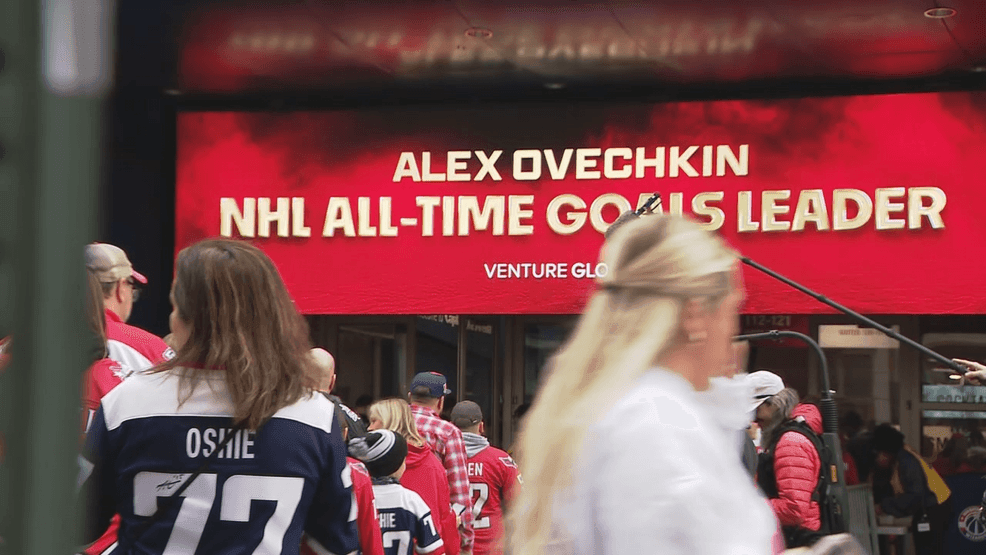Image for story: Capitals fans share excitement as they celebrate Ovechkin's new NHL all-time record